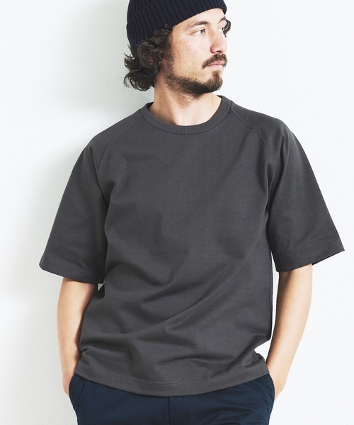 Magine(マージン)の「HEAVY CTN RAGLAN C/N TEE S/S:ヘビーコットン ラグランスリーブ クルーネック 半袖 TEE(Tシャツ/カットソー・メンズ・ブラック/チャコールグレー/グレー/ネイビー/ホワイト・44/46/48)」の15枚目の写真