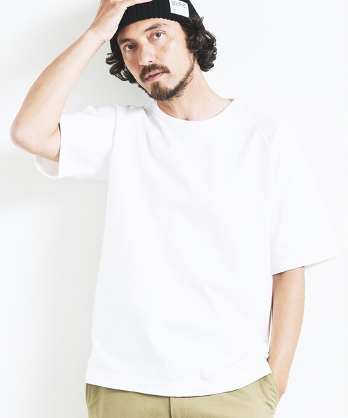 Magine(マージン)の「HEAVY CTN RAGLAN C/N TEE S/S:ヘビーコットン ラグランスリーブ クルーネック 半袖 TEE(Tシャツ/カットソー・メンズ・ブラック/チャコールグレー/グレー/ネイビー/ホワイト・44/46/48)」の6枚目の写真