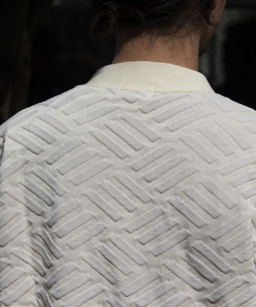 GLOSTER（グロスター）の「【GLOSTER/グロスター】リネンライク ジオメトリック柄カーディガン（カーディガン/ボレロ・メンズ・キナリ/ミント/サックスブルー・S/M/L）」の19枚目の写真