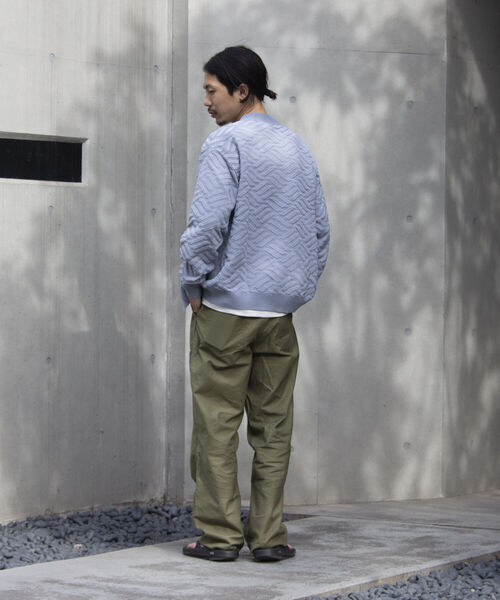 GLOSTER（グロスター）の「【GLOSTER/グロスター】リネンライク ジオメトリック柄カーディガン（カーディガン/ボレロ・メンズ・キナリ/ミント/サックスブルー・S/M/L）」の7枚目の写真