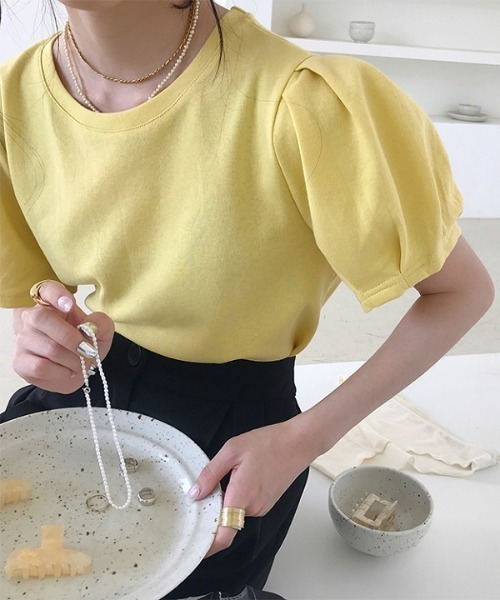 H.TOKYO(エイチトウキョウ)の「パフスリーブカットソー(Tシャツ/カットソー・レディース・ブラック/ホワイト/イエロー・FREE)」の14枚目の写真