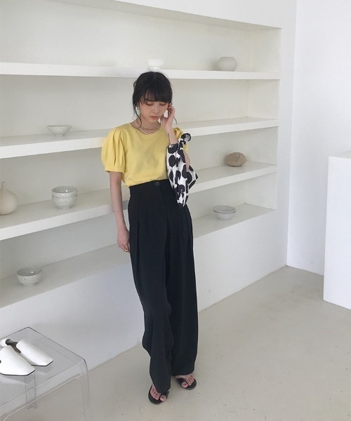 H.TOKYO(エイチトウキョウ)の「パフスリーブカットソー(Tシャツ/カットソー・レディース・ブラック/ホワイト/イエロー・FREE)」の18枚目の写真