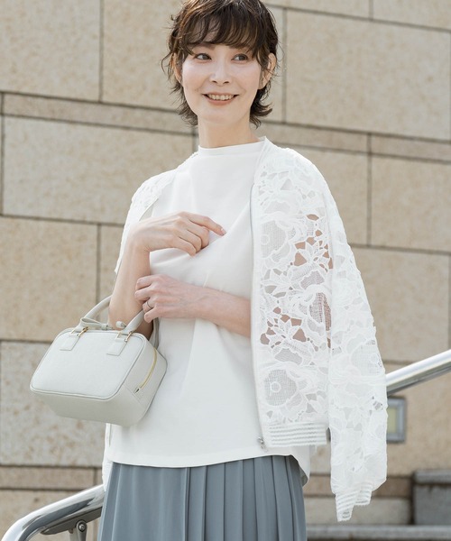 美品✨近年モデル✨イエナ✨ノーカラージャケット　レースジャケット　白　アイボリー 美品✨近年モデル✨イエナ✨ノーカラージャケット レース