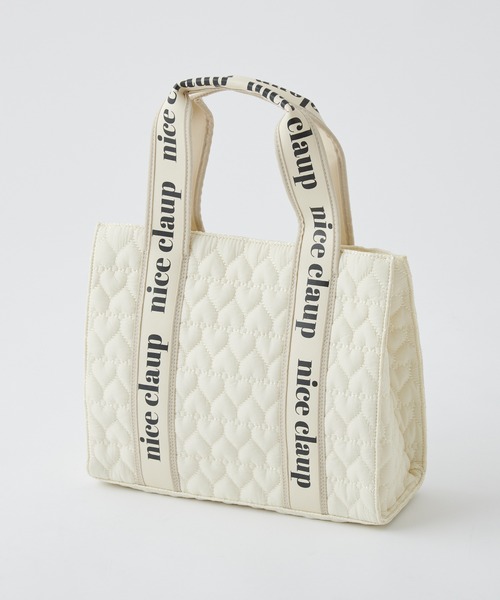 one after another NICE CLAUP(ワンアフターアナザーナイスクラップ)の「ハートキルティングミニトートバッグ(トートバッグ・レディース・ブラック/アイボリー/ベージュ/ピンク・FREE)」の15枚目の写真