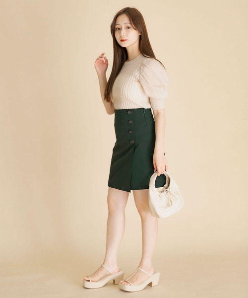 HEYUMM（ヘユム）の「ハイウエストスカショーパン（その他パンツ・レディース・モカ/ライトベージュ/ブラック・SMALL/MEDIUM）」の17枚目の写真