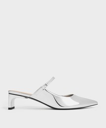 CHARLES & KEITH | クリスタルエンベリッシュド ヒールミュール(パンプス)