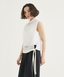 【SATORU SASAKI/サトルササキ】SLEEVELESS LAYERD TOP/スリーブレスレイヤードトップ