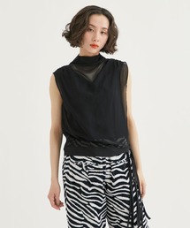 【SATORU SASAKI/サトルササキ】SLEEVELESS LAYERD TOP/スリーブレスレイヤードトップ