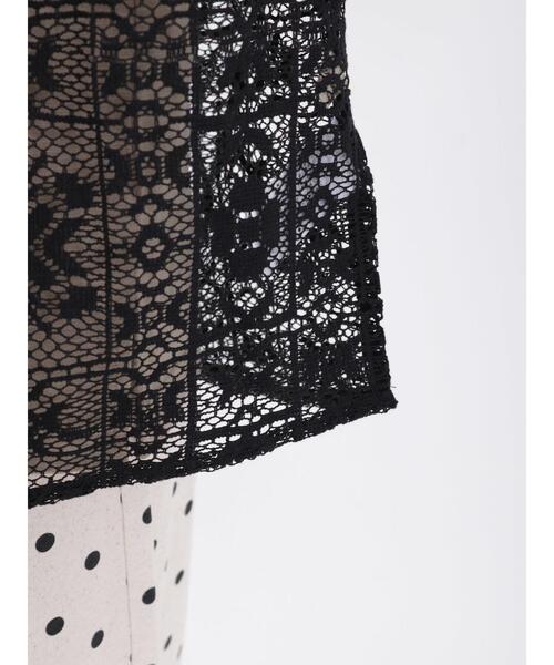 Samansa Mos2(サマンサ モスモス)の「レース羽織シャツ(シャツ/ブラウス・レディース・ブラック/キナリ・F)」の15枚目の写真