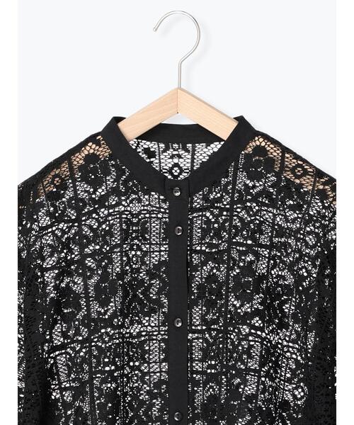 Samansa Mos2(サマンサ モスモス)の「レース羽織シャツ(シャツ/ブラウス・レディース・ブラック/キナリ・F)」の20枚目の写真