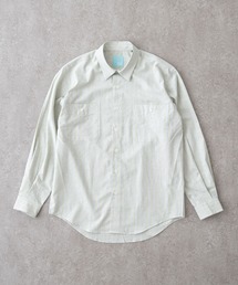 BRICK & SONS | リラックスダブルポケットシャツ＜グリーンオレンジストライプ＞(シャツ/ブラウス)