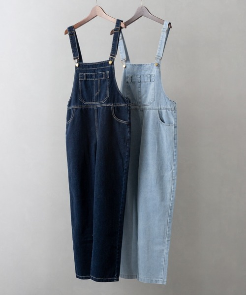 SpRay（スプレイ）の「デニムサロペット（サロペット/オーバーオール・レディース・サックスブルー/ブルー・MEDIUM/LARGE）」の5枚目の写真
