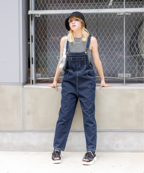 SpRay（スプレイ）の「デニムサロペット（サロペット/オーバーオール・レディース・サックスブルー/ブルー・MEDIUM/LARGE）」の17枚目の写真