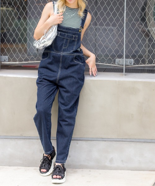 SpRay（スプレイ）の「デニムサロペット（サロペット/オーバーオール・レディース・サックスブルー/ブルー・MEDIUM/LARGE）」の18枚目の写真
