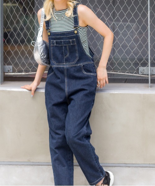 SpRay（スプレイ）の「デニムサロペット（サロペット/オーバーオール・レディース・サックスブルー/ブルー・MEDIUM/LARGE）」の19枚目の写真