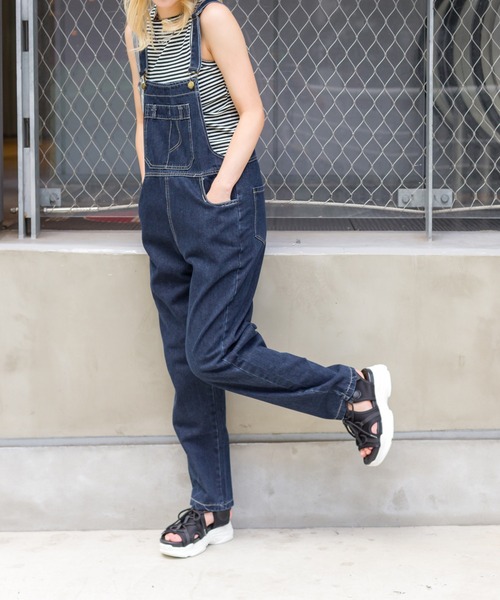 SpRay（スプレイ）の「デニムサロペット（サロペット/オーバーオール・レディース・サックスブルー/ブルー・MEDIUM/LARGE）」の20枚目の写真