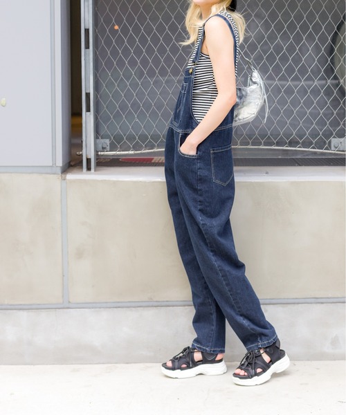 SpRay（スプレイ）の「デニムサロペット（サロペット/オーバーオール・レディース・サックスブルー/ブルー・MEDIUM/LARGE）」の22枚目の写真