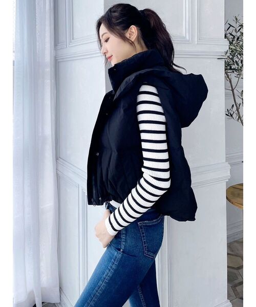 GYDA（ジェイダ）の「タートルネック リブニットTOPS（ニット/セーター・レディース・ブラック/オフホワイト/その他1・FREE）」の13枚目の写真