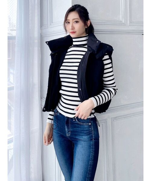 GYDA（ジェイダ）の「タートルネック リブニットTOPS（ニット/セーター・レディース・ブラック/オフホワイト/その他1・FREE）」の22枚目の写真