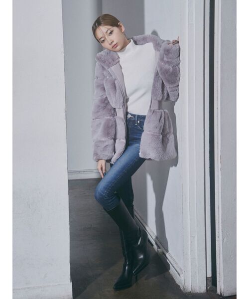 GYDA（ジェイダ）の「タートルネック リブニットTOPS（ニット/セーター・レディース・ブラック/オフホワイト/その他1・FREE）」の18枚目の写真