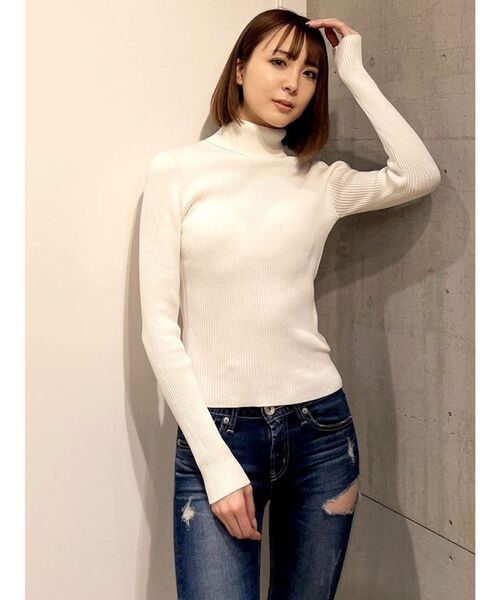 GYDA（ジェイダ）の「タートルネック リブニットTOPS（ニット/セーター・レディース・ブラック/オフホワイト/その他1・FREE）」の19枚目の写真