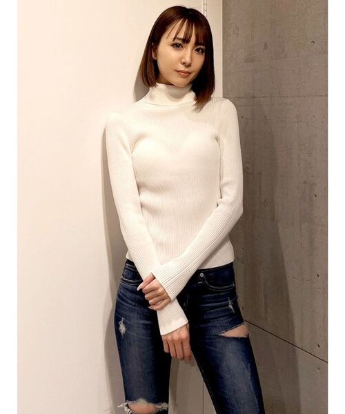 GYDA（ジェイダ）の「タートルネック リブニットTOPS（ニット/セーター・レディース・ブラック/オフホワイト/その他1・FREE）」の20枚目の写真