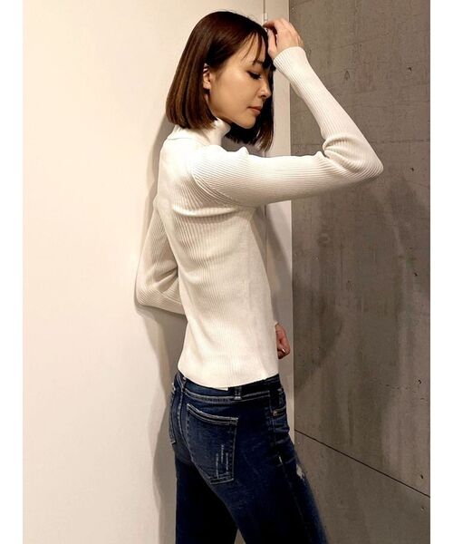 GYDA（ジェイダ）の「タートルネック リブニットTOPS（ニット/セーター・レディース・ブラック/オフホワイト/その他1・FREE）」の21枚目の写真