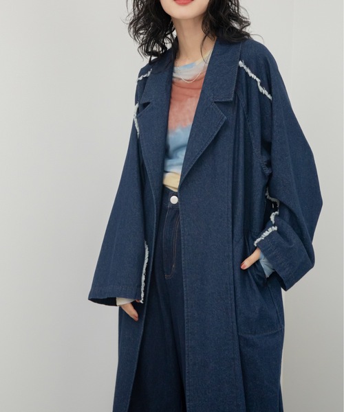 VACANCY（ヴァカンシー）の「リバーシブルデニムコート（デニムジャケット・レディース・ダークインディゴブルー/ブラック・FREE）」の16枚目の写真