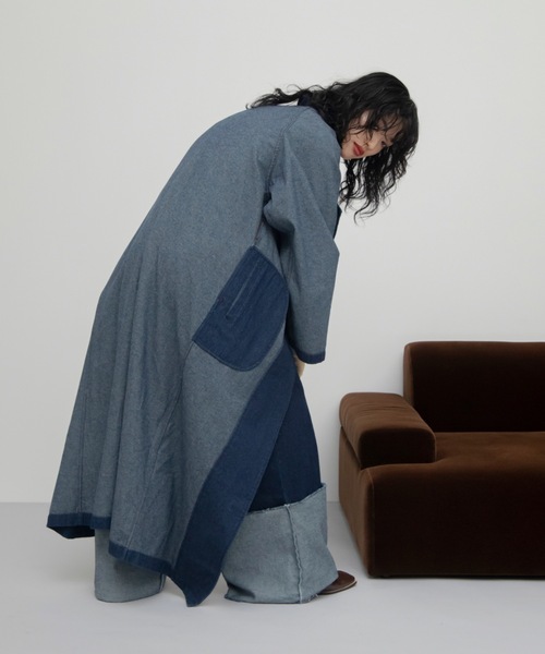 VACANCY（ヴァカンシー）の「リバーシブルデニムコート（デニムジャケット・レディース・ダークインディゴブルー/ブラック・FREE）」の20枚目の写真