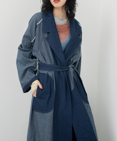 VACANCY（ヴァカンシー）の「リバーシブルデニムコート（デニムジャケット・レディース・ダークインディゴブルー/ブラック・FREE）」の21枚目の写真