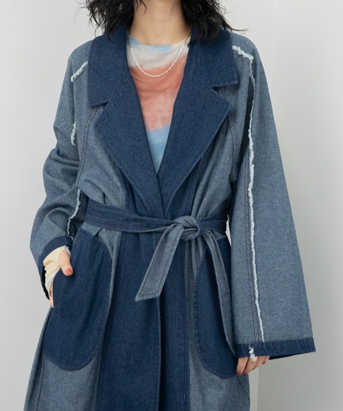 VACANCY（ヴァカンシー）の「リバーシブルデニムコート（デニムジャケット・レディース・ダークインディゴブルー/ブラック・FREE）」の22枚目の写真