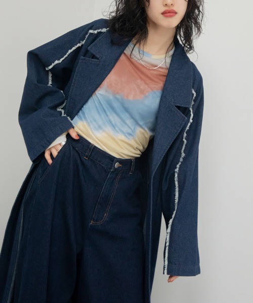 VACANCY（ヴァカンシー）の「リバーシブルデニムコート（デニムジャケット・レディース・ダークインディゴブルー/ブラック・FREE）」の17枚目の写真