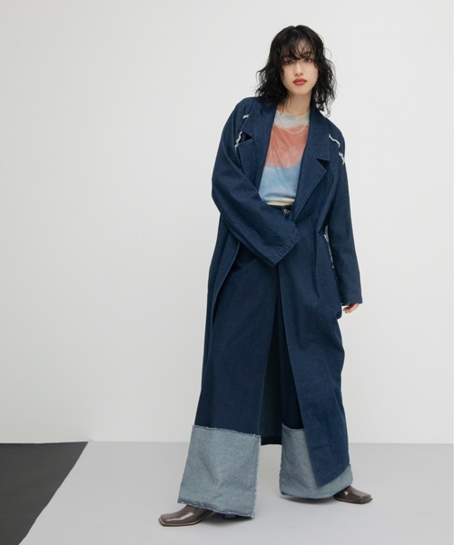 VACANCY（ヴァカンシー）の「リバーシブルデニムコート（デニムジャケット・レディース・ダークインディゴブルー/ブラック・FREE）」の5枚目の写真