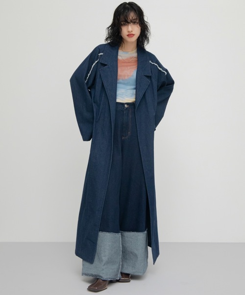 VACANCY（ヴァカンシー）の「リバーシブルデニムコート（デニムジャケット・レディース・ダークインディゴブルー/ブラック・FREE）」の4枚目の写真