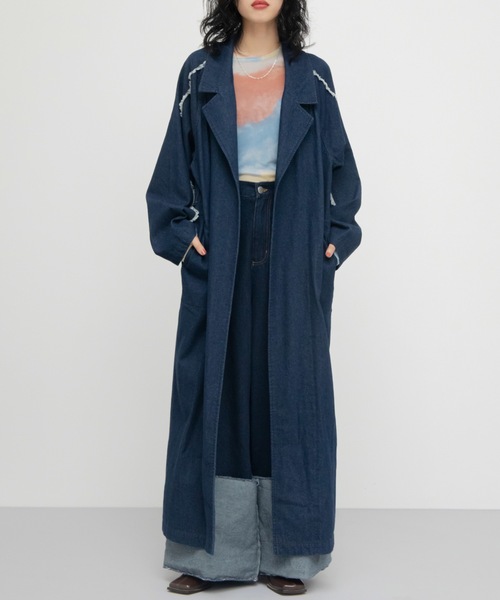 VACANCY（ヴァカンシー）の「リバーシブルデニムコート（デニムジャケット・レディース・ダークインディゴブルー/ブラック・FREE）」の12枚目の写真