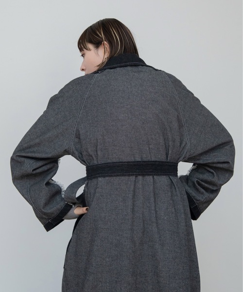 VACANCY（ヴァカンシー）の「リバーシブルデニムコート（デニムジャケット・レディース・ダークインディゴブルー/ブラック・FREE）」の11枚目の写真