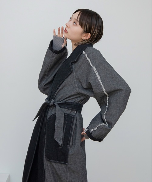 VACANCY（ヴァカンシー）の「リバーシブルデニムコート（デニムジャケット・レディース・ダークインディゴブルー/ブラック・FREE）」の9枚目の写真