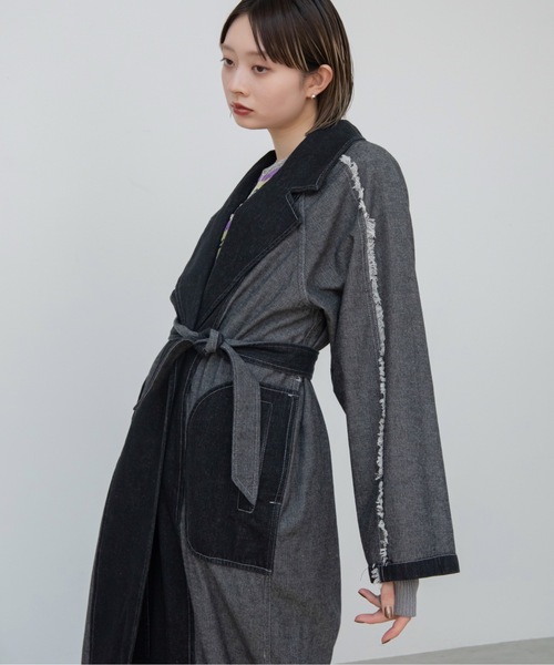 VACANCY（ヴァカンシー）の「リバーシブルデニムコート（デニムジャケット・レディース・ダークインディゴブルー/ブラック・FREE）」の10枚目の写真