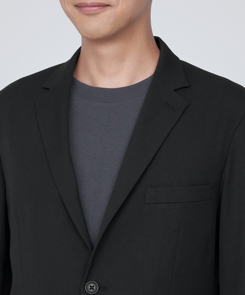 無印良品（ムジルシリョウヒン）の「撥水ストレッチジャケット（テーラードジャケット・メンズ・ベージュ系1/ブラック/ダークブラウン・XL/M/S/L）」の7枚目の写真