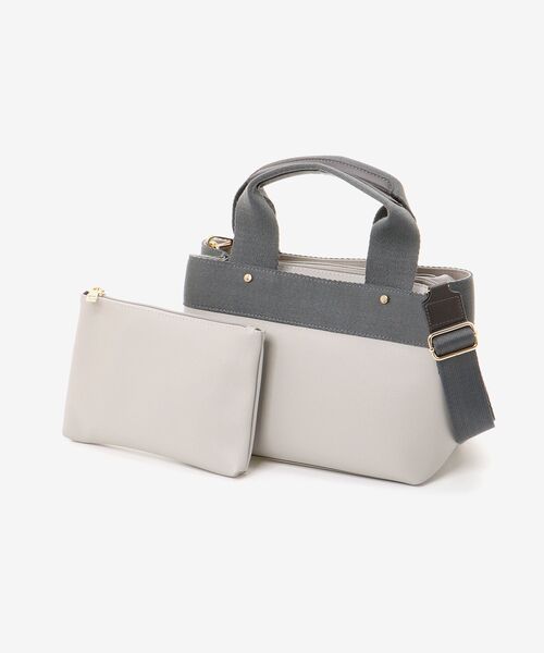 le.coeur blanc（ルクールブラン）の「PUパーテーショントート（トートバッグ・レディース・ブラック/アイボリー/グレー・FREE）」の9枚目の写真