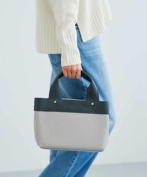 le.coeur blanc（ルクールブラン）の「PUパーテーショントート（トートバッグ・レディース・ブラック/アイボリー/グレー・FREE）」の7枚目の写真