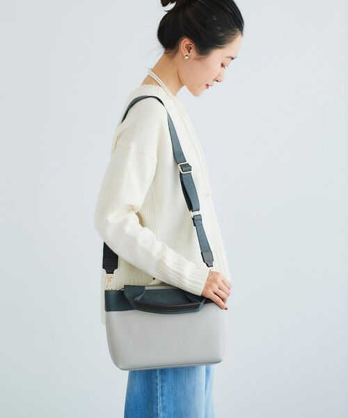 le.coeur blanc（ルクールブラン）の「PUパーテーショントート（トートバッグ・レディース・ブラック/アイボリー/グレー・FREE）」の11枚目の写真