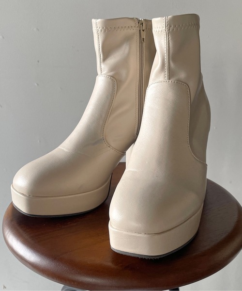 one wayザッカ（ワンウェイザッカ）の「ストレッチショートブーツ（ブーツ・レディース・ブラック/ブラック系その他/ベージュ・SMALL/MEDIUM/X-LARGE/LARGE）」の22枚目の写真