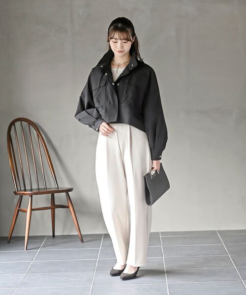 rps(アールピーエス)の「カットシャーリングメローカットソー(Tシャツ/カットソー・レディース・ブラック/グレイッシュベージュ/オフホワイト/ブルー/アイボリー・フリー)」の11枚目の写真