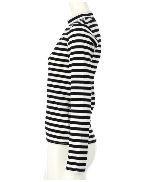 ANAP GｉRL（アナップガール）の「吸湿発熱加工プチハイネックトップス（Tシャツ/カットソー・キッズ・ブルー/ブラック/ブラック×ホワイト/ホワイト・XS/M/S）」の7枚目の写真