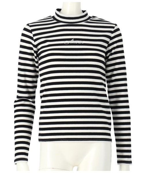 ANAP GｉRL（アナップガール）の「吸湿発熱加工プチハイネックトップス（Tシャツ/カットソー・キッズ・ブルー/ブラック/ブラック×ホワイト/ホワイト・XS/M/S）」の9枚目の写真