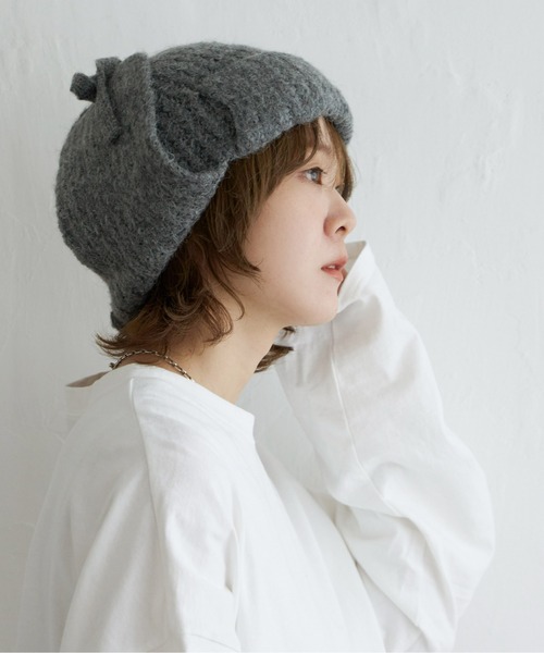 notch.（ノッチ）の「フライトニットキャップ（ニットキャップ/ビーニー・レディース・チャコールグレー/ベージュ/オフホワイト/ブラック・ONESIZE）」の9枚目の写真