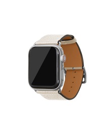シュリンク Apple Watch レザーバンド【44mm/45mm/46mm/49mm, M/Lサイズ】 (アダプター:シルバー)