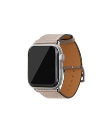 シュリンク Apple Watch レザーバンド【44mm/45mm/46mm/49mm, M/Lサイズ】 (アダプター:シルバー)