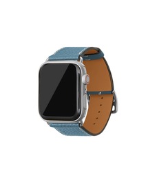 シュリンク Apple Watch レザーバンド【44mm/45mm/46mm/49mm, M/Lサイズ】 (アダプター:シルバー)